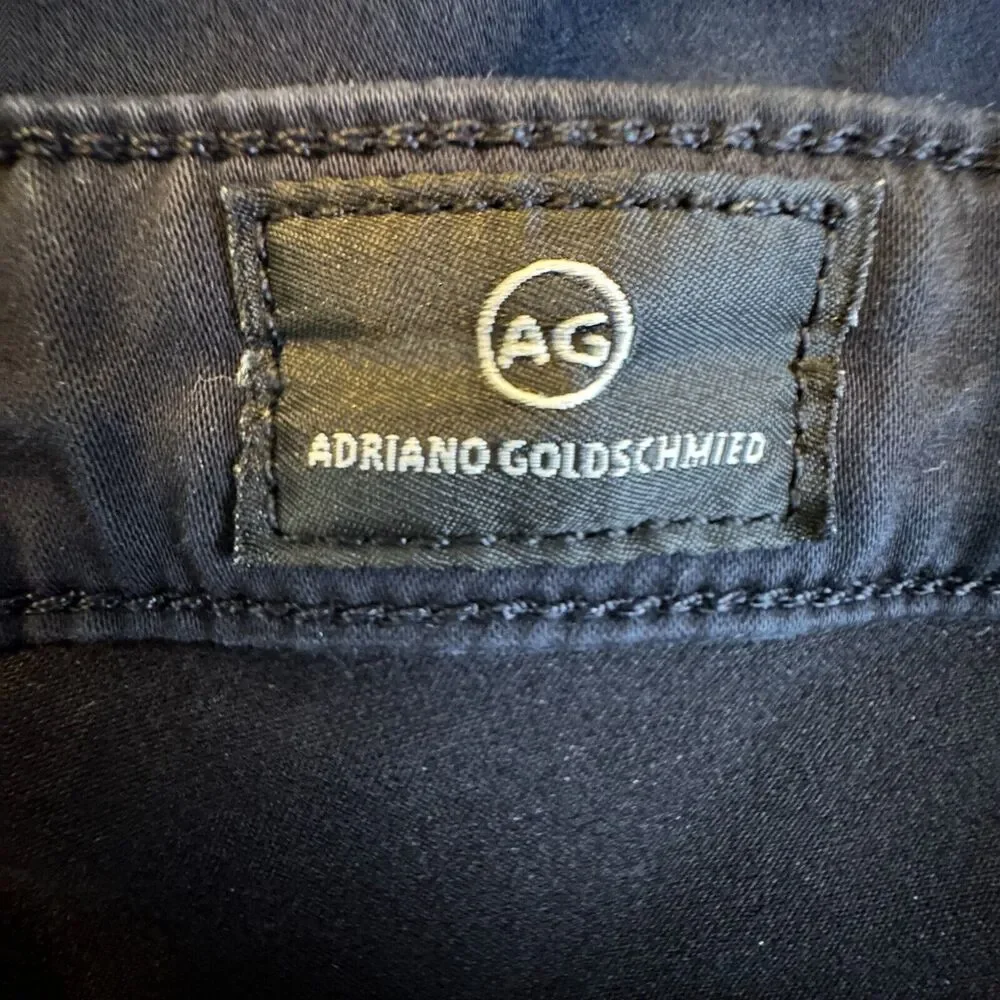 AG Adriano Goldschmied Jean Women 31 Black Legging Ankle Mid Rise Skinny Y2K